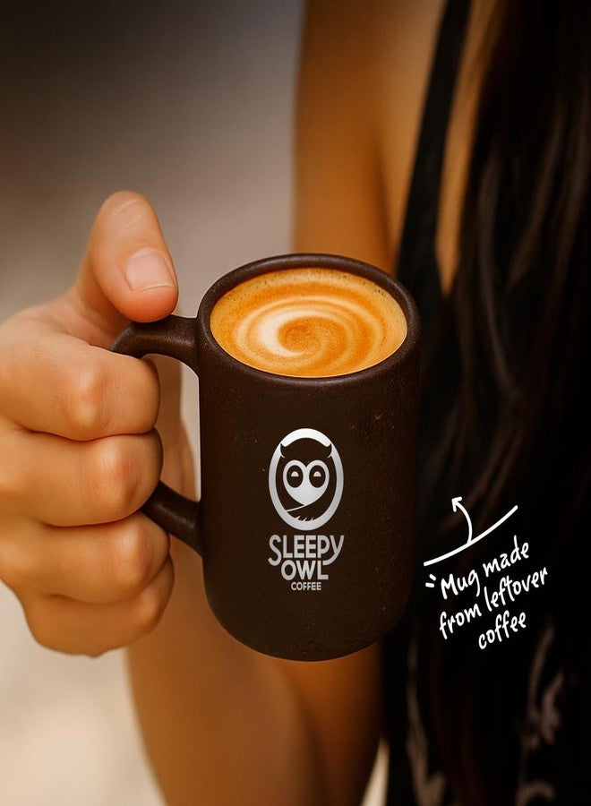 Sleepy Owl Coffee Mugs Set of 2 (200ml) with 5 Free Coffee Sachets | Eco-Friendly & Sustainable Cup | Microwave Safe | 100% Arabica Coffee with Mug - Image 5